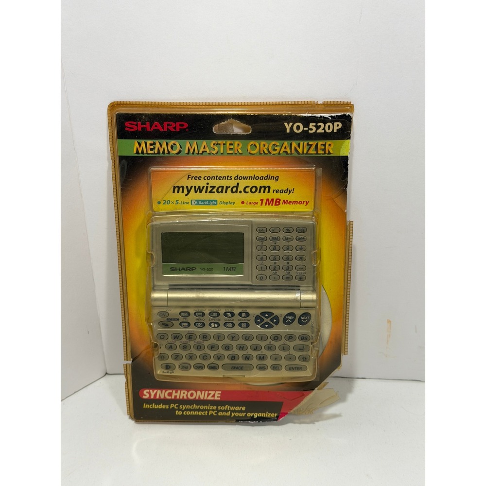 Sharp YO-520P‎ Memo Master Electronic Organizer 1MB Backlight Vintage New Sealed